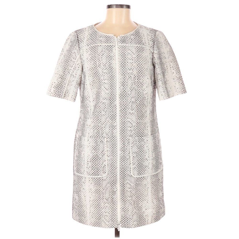 W by Worth Snake Mesh Overlay Shift Dress Jacket‎ Coat Women's Size 6